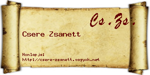 Csere Zsanett névjegykártya